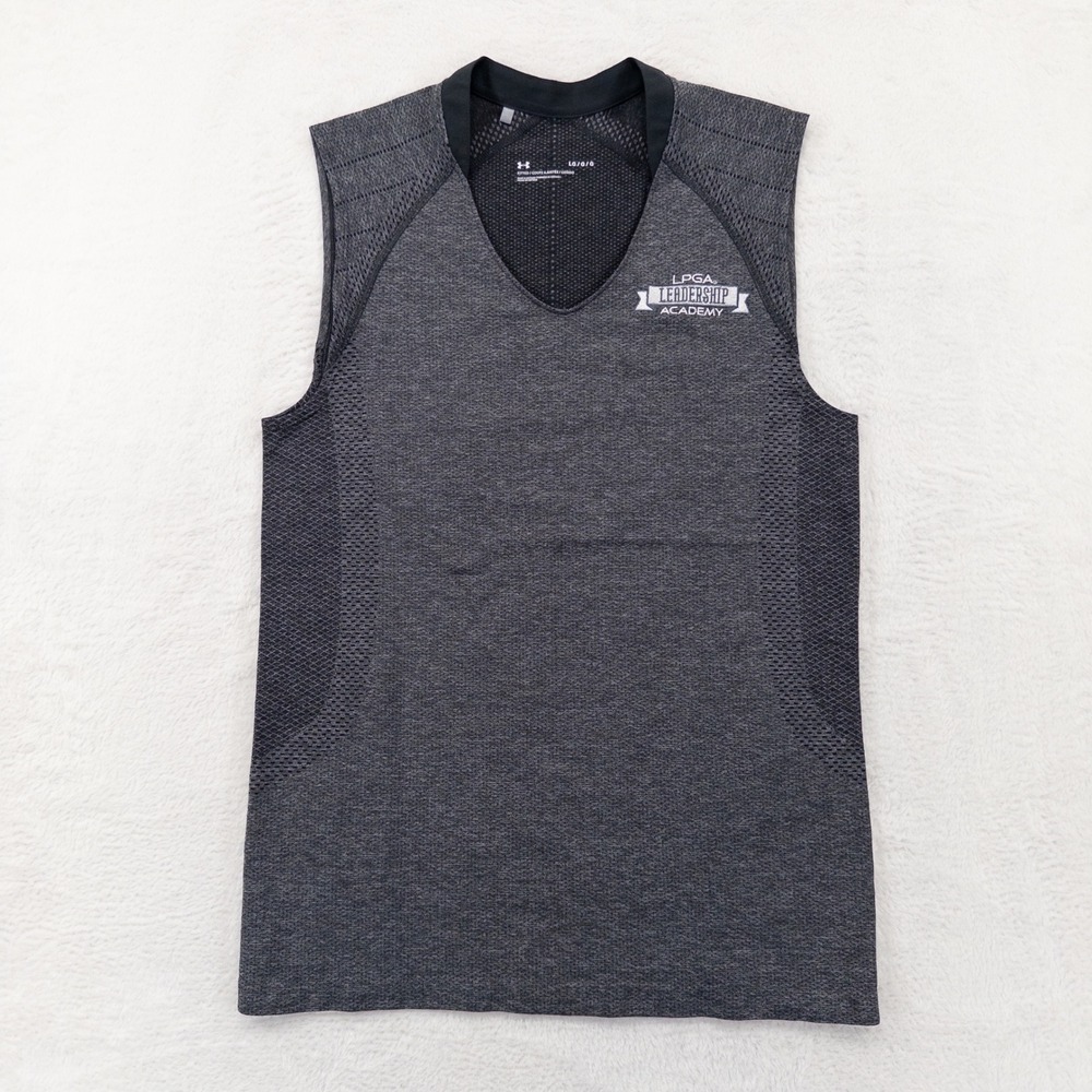 Under Armour Womens Tank Top Large Gray LPGA Leadership Academy Fitted Athletic